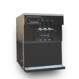 Maquina De Helado Suave Escritorio 3 Sabores Comercial Met Ce Soft-ijs Serveren Maker Machine