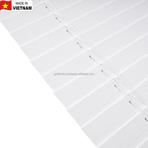 Persianas venecianas modernas de PVC de madera de imitación, persianas de ventana horizontales con instalación de techo para decoración del hogar, muestra gratis - Product Image 1