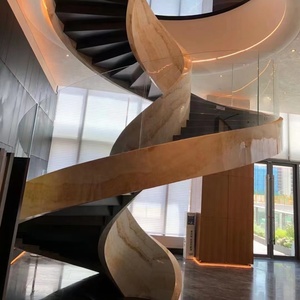 Viko 2023 Chất Lượng Hàng Đầu Màu Trắng Tinh Khiết Slate Cong Cầu Thang Xoắn Ốc Cầu Thang Bằng Gỗ Cầu Thang - Product Image 5