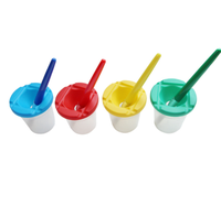 Bview Art Gobelet de lavage de pinceaux avec support, pot de nettoyage pour peinture, dessin, aquarelle, acrylique