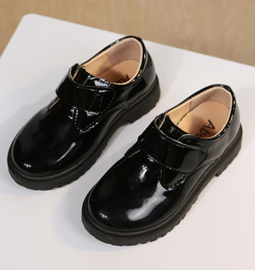 รองเท้าหนังเด็กผู้ชายสไตล์อังกฤษ สำหรับใส่ไปโรงเรียน งานแสดง งานแต่งงาน งานปาร์ตี้ สีดำ รองเท้าลำลองเด็ก รองเท้าโมคาซิน - Product Image 3