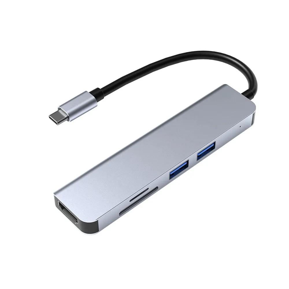 USB 3.0 del computer portatile multi-funzione di docking stazione di tipo c per TF / SD card reader 3 X USB 3.0 usb c hub