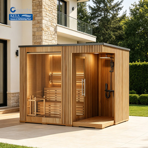 Sauna de Vapor de Madera para Exteriores, Venta Directa de Fábrica, Sauna Exterior con <span class=keywords><strong>Ducha</strong></span>, la Mejor Sauna para Exteriores - Product Image 1