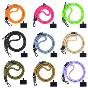 Cuerda de cierre giratorio de 120cm, cordón cruzado largo para el cuerpo, funda de teléfono, correa de cuello de escalada desmontable ajustable, cordón de cadena con parche - Product Image 6