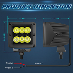 Kit de Luces Antiniebla Delanteras LED de 3 Pulgadas con Diseño Cromado o Negro, 60W, Haz Puntual, 12V, para F-250 Super Duty 20-22 - Product Image 2
