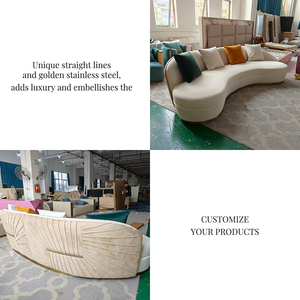 Turnkey Solution Custom Italian Luxury Living Room Modern Beige Chesterfield Luxury Furniture Set DV-05 Modern Living Room <b>Sofas</b> - Product Image 2