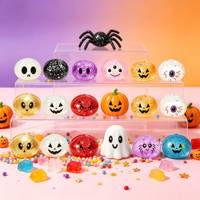 Boîte mystère Halloween Squishy 12 pièces, Calendrier de l'Avent en forme de boulette vapeur, fantôme et citrouille, Jouet anti-stress à rebond lent, 5 à 7 ans