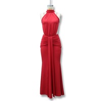 Nouvelle Robe Sirène en Jersey Dos Nu Halter 2026 pour Femme – Élégante, Découpes Latérales, Sexy, Coupe Ajustée, Idéale Soirée et Fête