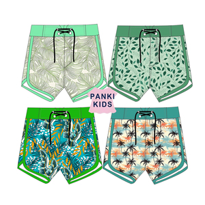 Vente en gros de shorts pour bébés personnalisés avec impression de feuilles de plage shorts de bain pour garçons maillots de bain shorts de bain à séchage rapide pour tout-petits pour l'été - Product Image 1