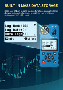 OWON OWM5500 Smart Anemo Meter avec fonction Bluetooth 7 types de mesure Vitesse du vent, volume d'air, température, humidité - Product Image 5