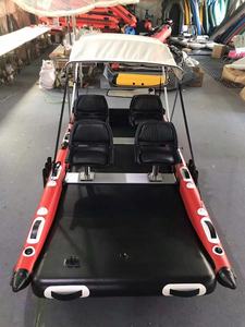 グラスファイバーPVCインフレータブルカタマラン回転シートキャノピーパッケージスポーツ釣り水ヨット船外機付き - Product Image 5