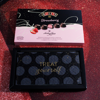 Boîte cadeau de luxe avec couvercle en carton fait main et base, impression personnalisée, boîte cadeau à bonbons au chocolat avec séparateurs