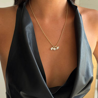 Collier de perles en cuivre polyvalent, style cool et minimaliste, avec grand pendentif géométrique en zircon haut de gamme, pour le streaming en direct transfrontalier