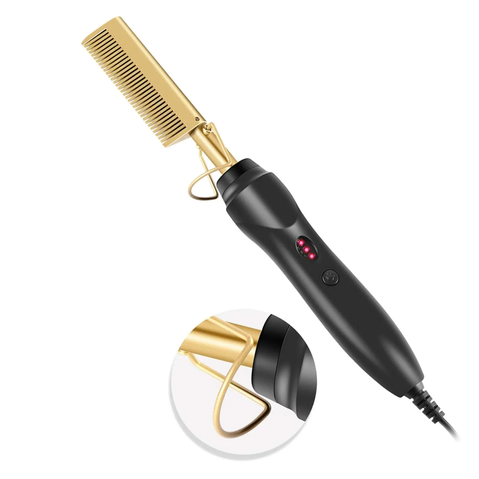 Alta Qualidade Molhado e Seco Portátil Curling Iron Alisamento Elétrico Pente De Cabelo Quente Alisador De Cabelo Pente