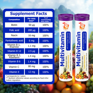 Tabletas de Multivitaminas al por Mayor de Fábrica, Suplementos Dietéticos con Ácido Fólico, Ácido Pantoténico, Tabletas de Suplementos Herbales - Product Image 4