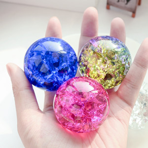 ลูกบอลคริสตัลสีขาวขายส่ง ของตกแต่งบ้านตั้งโต๊ะ ลูกบอลลายแตกสีขาวสไตล์ทะเลจีนตะวันออก งานฝีมือคริสตัลอื่นๆ - Product Image 2