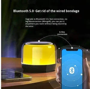 Cho <span class=keywords><strong>HP</strong></span> S03 cho <span class=keywords><strong>bluetooth</strong></span> loa không dây mini âm thanh xách tay RGB LED Pin BT 5.3 máy tính không thấm nước Máy tính để bàn nhà xe sử dụng - Product Image 4