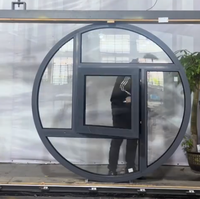 Ventanas Circulares Modernas de Aluminio, Abatibles Verticalmente, Resistentes a Impactos y Huracanes