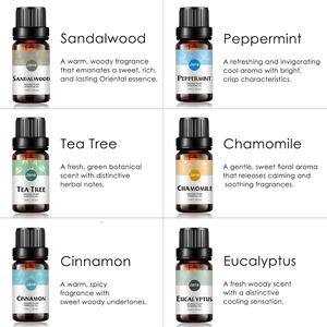 Bois de santal, <span class=keywords><strong>arbre</strong></span> à thé, camomille, cannelle, eucalyptus, orange, lavande, vétiver, romarin, jasmin, citronnelle, encens, huile essentielle - Product Image 2