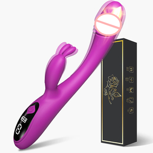 LCD-Display Starker Motor 9 Frequenzen Sexspielzeug Weibliche Masturbation Klitoris-Stimulation G-Punkt USB-Ladegerät Rabbit Vibrator - Product Image 1