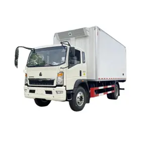 Hot product howo 4x2 refrigerated van truck freezer transport truck for sale