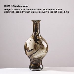 Vase en jade vintage italien minimaliste moderne, fait à la main, en marbre, en verre, pour la décoration de chambre d'hôtel de luxe - Product Image 6