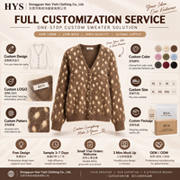 Damen Brauner Strukturierter Strick-Cardigan V-Ausschnitt Langarm Polka-Dot-Muster Lässiges Layering-Oberteil Winter Asymmetrisch