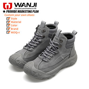 Bottes imperméables en cuir décontractées et polyvalentes légères Chaussures de plein air pour hommes - Product Image 1