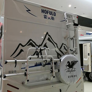 Installation à vis CB50-v Tout en alliage d'aluminium argent RV pliant arrière porte-vélos utilisation pour deux vélos utilisation pour camping-car rack - Product Image 6