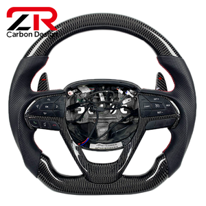 Accessoires intérieurs de voiture Volant en fibre de carbone pour Jeep Grand Cherokee 2012 2013 2014 2015 <span class=keywords><strong>2016</strong></span> 2017 - Product Image 1