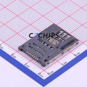 HYC159-SIM07-180 SIM Card Connector SMD Connector Self-Return Type Mini SIM Card Card Holder With Card Detection - Product Image 2