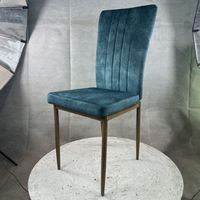 Vente en gros de chaises de salle à manger à dossier haut, cuisine moderne, chaises rembourrées pour hôtel, chaise de salle à manger en tissu et velours
