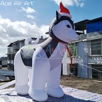 Chien Husky gonflable réaliste pour événements, publicité et décoration animale gonflable Husky sibérien gonflable pour promotions