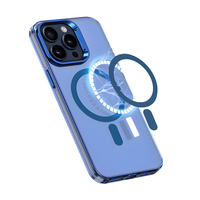 Coque de Téléphone Magnétique Électroplaquée Anti-Rayures à Pare-Chocs Dur IMD Colorée pour iPhone 16 17 AIR