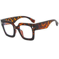 Lunettes décoratives surdimensionnées carrées à monture complète pour femmes, style européen et américain, personnalisées, avec verres anti-lumière bleue unis