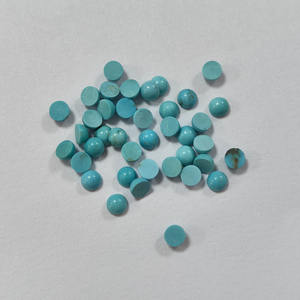 ลูกปัดพลอยเทอร์ควอยซ์ธรรมชาติทรงกลมแบนสำหรับทำเครื่องประดับ - Product Image 2