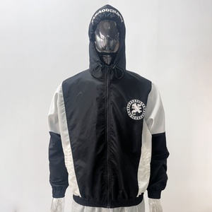 Veste coupe-vent personnalisée en polyester 100 % avec broderie, fermeture éclair en nylon, imperméable, pour activités de plein air, vente en gros - Product Image 1