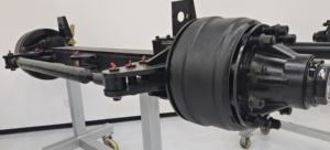 Capacidad 9Ton 10Ton 11Ton Haz de eje redondo 127mm Eje de dirección del remolque Eje de dirección hidráulica - Product Image 2