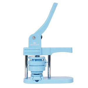 Mecolour เครื่องทำป้ายทรงกลมสีฟ้าเครื่องทำป้ายปุ่มโลโก้ตามสั่ง - Product Image 3