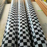Fabrik PVC Teppich blätter Schaum boden Preis Klassisches Schwarz-Weiß-Muster Grafikdesign Vinyl rolle Moderne Innen rutsche ASXXOON