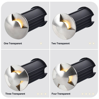 Luz LED RGB de Acero Inoxidable, Blanco Cálido, IP68 Impermeable, 3W, 30° de Ángulo de Iluminación, Emisión Lateral, para Piso/Peldaño, Uso en Exteriores y Jardines