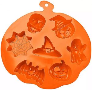Moules en silicone pour chocolat et fondant, Halloween, chauve-souris, citrouille, crâne, dessin animé, moule à gâteau, moule à biscuits DIY - Product Image 4