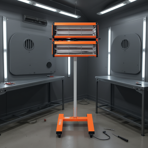 Séchoir à peinture infrarouge D0100HRS2Z2 2200W avec deux lampes chauffantes, équipement de réparation de carrosserie métallique, système de mesure 2D pour cabine de peinture automobile - Product Image 2