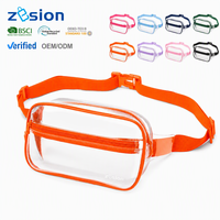Sac banane promotionnel en PVC écologique avec logo personnalisé, sac de ceinture pour festival, cadeau d'entreprise, salon professionnel, vente en gros, OEM
