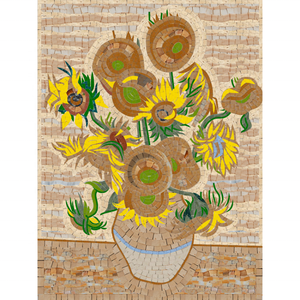 Su misura popolare parete artistico stupefacente e senza tempo pezzo di marmo naturale con <span class=keywords><strong>mosaico</strong></span> di fiori esagonale Thassos Daisy di vetro - Product Image 3