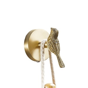 Ganchos de pared de latón con forma de animal, estilo de lujo ligero, para recibidor, dormitorio, perchero, instalación con perforación. - Product Image 5