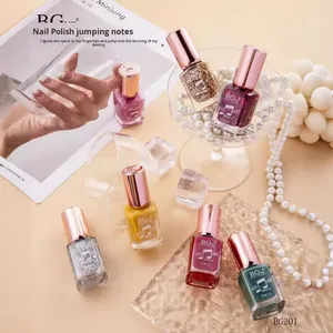 Vernis à ongles liquide BGVE, nouveau, non pelable, paillettes colorées, à base d'<span class=keywords><strong>huile</strong></span>, transparent, séchage rapide, sans lampe, couleur nude - Product Image 3
