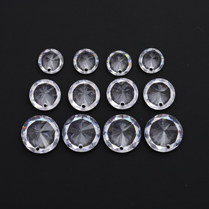 Synthetic Zircon Loose Stones Round White Perforated For Jewelry DIY Craft Supplies - Product Image 4