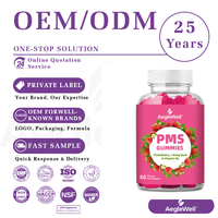 Aeglewell NON OGM Gummies Équilibre Hormonal SPM Vitamine B6 pour les Douleurs Menstruelles Féminines