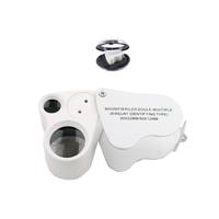 Loupe à double lentille 30x 60x avec éclairage LED UV, loupe d'inspection professionnelle pour bijoutiers et gemmologues